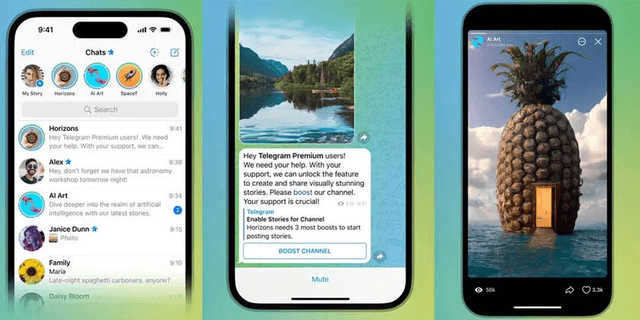 Telegram kanallar uchun "Hikoyalar" ni ishga tushirdi, shuningdek, va boshqa ko'plab yaxshilanishlar paydo bo'ldi