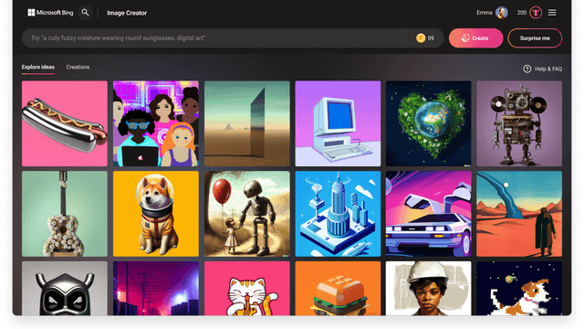 Microsoft DALL-E neyron tarmog'iga asoslangan Bing Image Creator tasvir generatorini ishga tushirdi