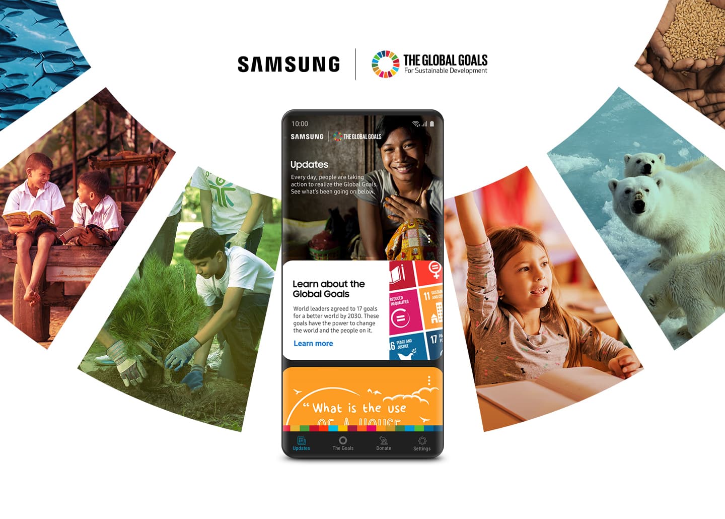 Samsung dunyoni yaxshilash uchun allaqachon 10 million dollar to'plagan. Kompaniya Global Goals yutuqlari bilan tanishtirdi