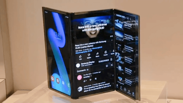 Tarixdagi birinchi Samsung Galaxy Z TriFold noodatiy joyda ekran oladi